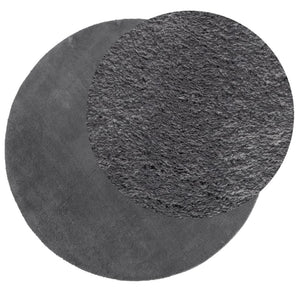 vidaXL Rug HUARTE Short Pile Soft and Washable Anthracite Ø 160 cm