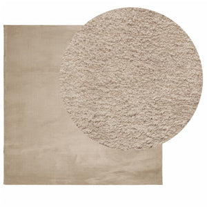 vidaXL Rug HUARTE Short Pile Soft and Washable Sand 120x120 cm