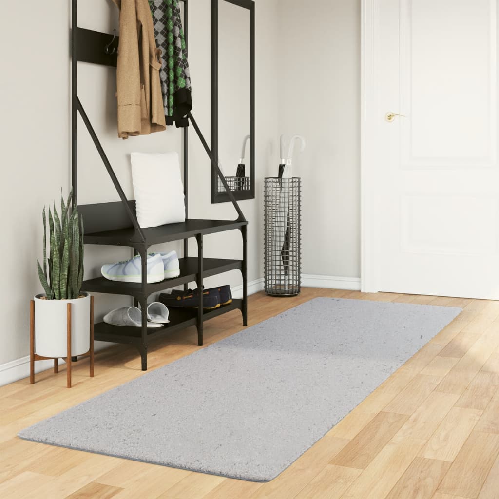 vidaXL Rug HUARTE Short Pile Soft and Washable Grey 80x250 cm