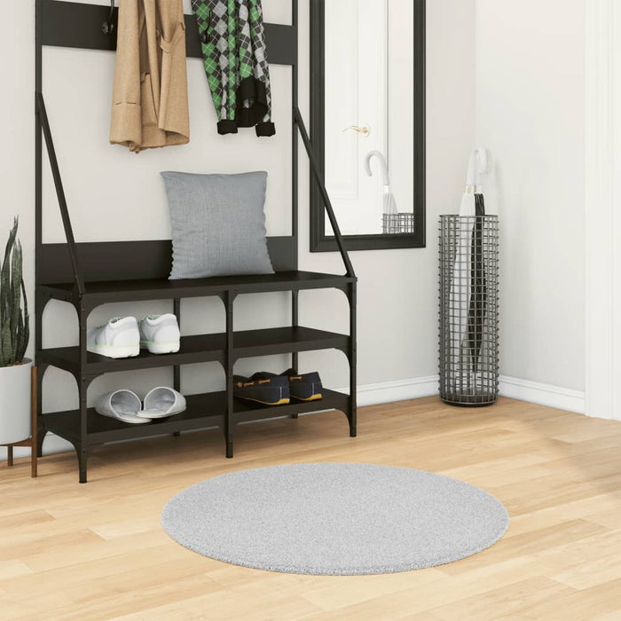 vidaXL Rug HUARTE Short Pile Soft and Washable Grey Ø 80 cm