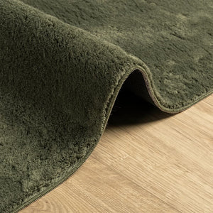 vidaXL Rug HUARTE Short Pile Soft and Washable Forest Green 140x200 cm