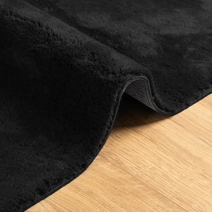 vidaXL Rug HUARTE Short Pile Soft and Washable Black 100x200 cm