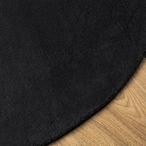 vidaXL Rug HUARTE Short Pile Soft and Washable Black Ø 160 cm