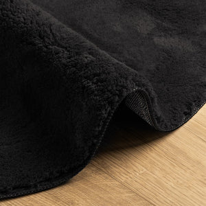 vidaXL Rug HUARTE Short Pile Soft and Washable Black Ø 160 cm