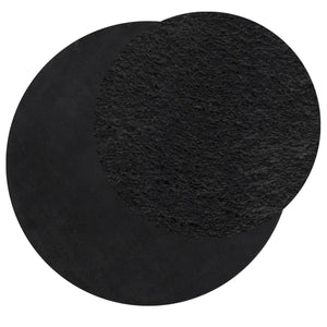 vidaXL Rug HUARTE Short Pile Soft and Washable Black Ø 200 cm