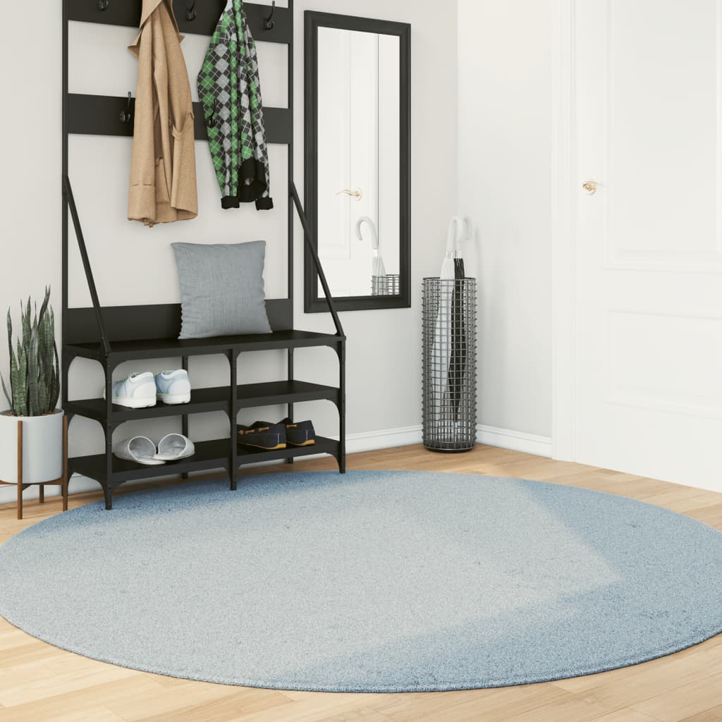 vidaXL Rug HUARTE Short Pile Soft and Washable Blue Ø 200 cm