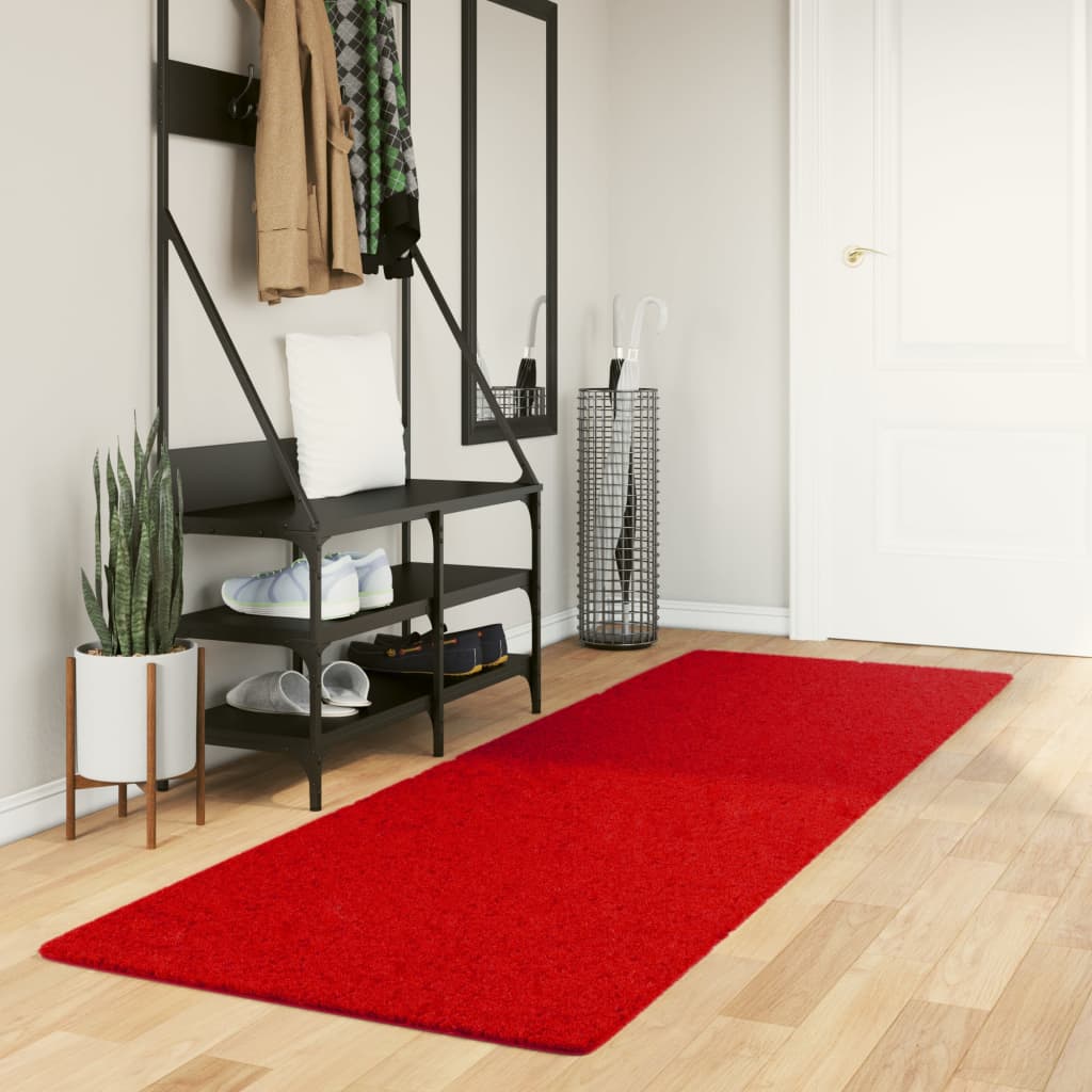 vidaXL Rug HUARTE Short Pile Soft and Washable Red 80x250 cm