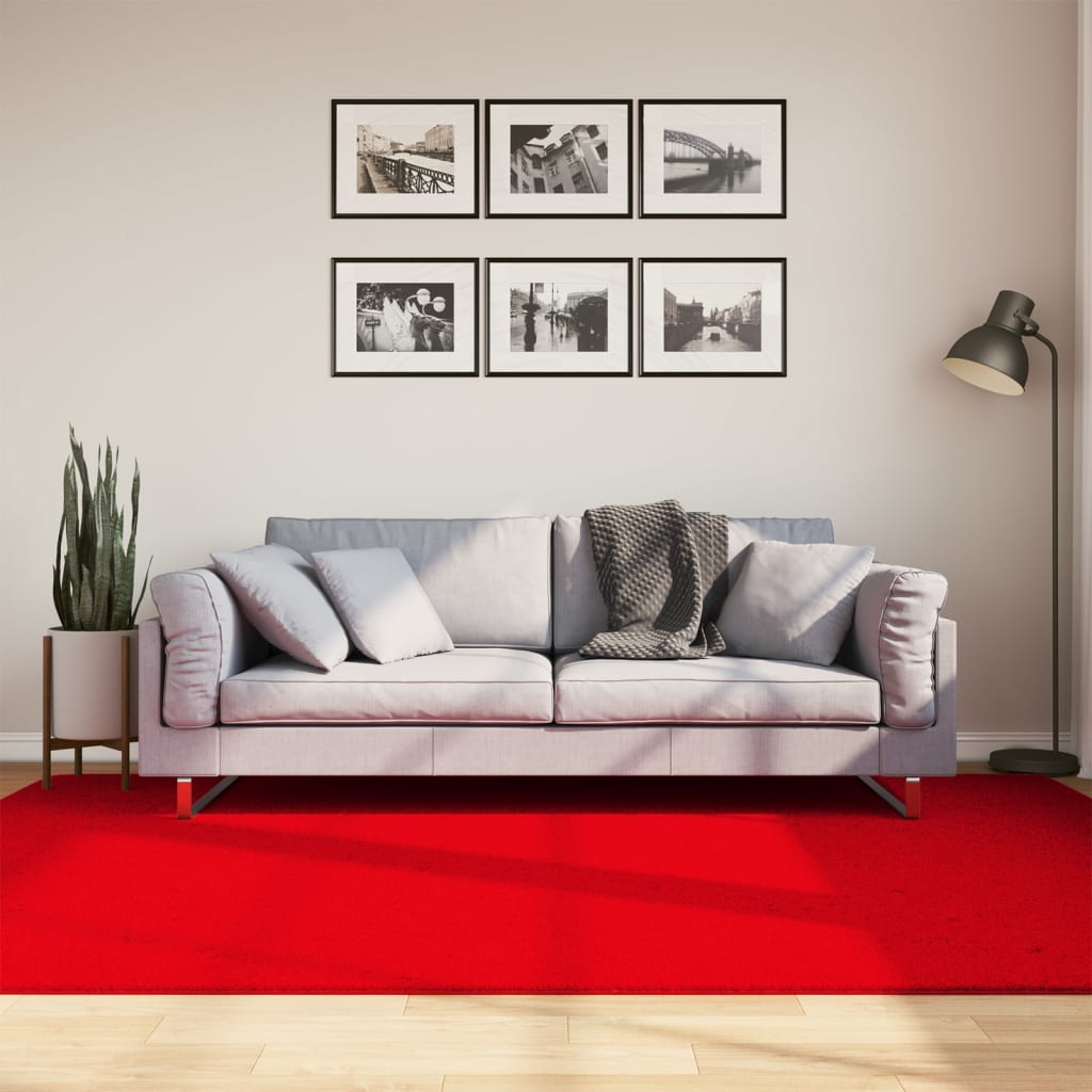 vidaXL Rug HUARTE Short Pile Soft and Washable Red 160x230 cm