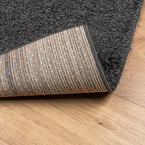 vidaXL Shaggy Rug PAMPLONA High Pile Modern Anthracite 80x200 cm