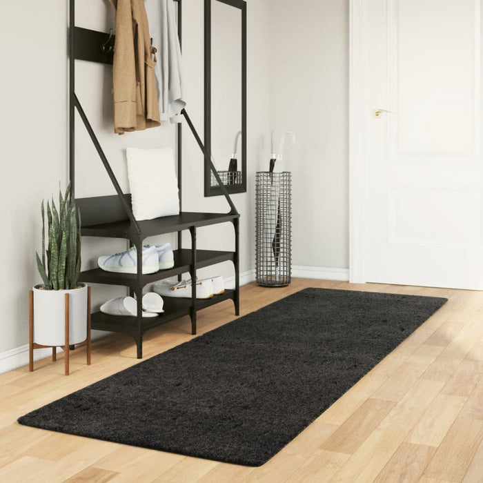 vidaXL Shaggy Rug PAMPLONA High Pile Modern Anthracite 80x250 cm