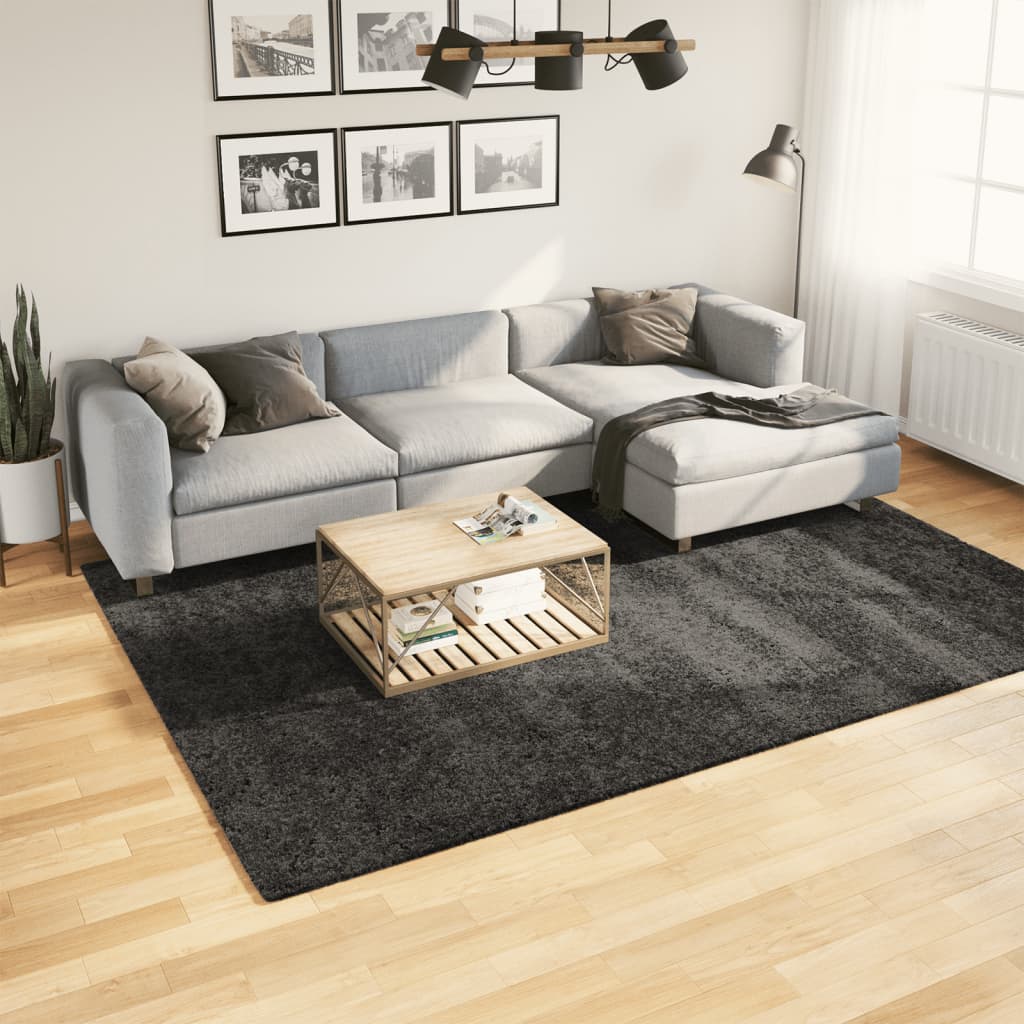 vidaXL Shaggy Rug PAMPLONA High Pile Modern Anthracite 200x280 cm