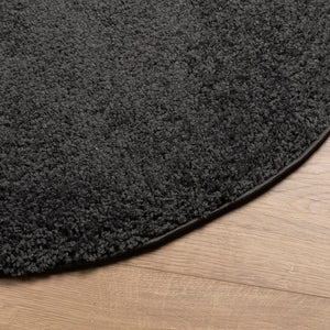 vidaXL Shaggy Rug PAMPLONA High Pile Modern Anthracite Ø 100 cm