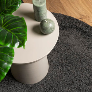 vidaXL Shaggy Rug PAMPLONA High Pile Modern Anthracite Ø 100 cm