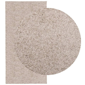 vidaXL Shaggy Rug PAMPLONA High Pile Modern Beige 100x200 cm