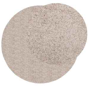 vidaXL Shaggy Rug PAMPLONA High Pile Modern Beige Ø 120 cm