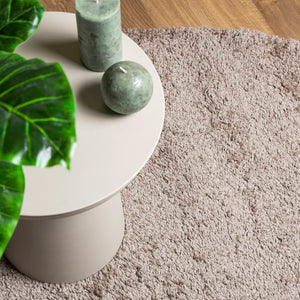 vidaXL Shaggy Rug PAMPLONA High Pile Modern Beige Ø 120 cm