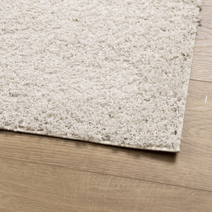 vidaXL Shaggy Rug PAMPLONA High Pile Modern Cream 80x250 cm