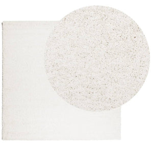 vidaXL Shaggy Rug PAMPLONA High Pile Modern Cream 120x120 cm