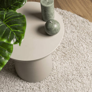 vidaXL Shaggy Rug PAMPLONA High Pile Modern Cream Ø 280 cm