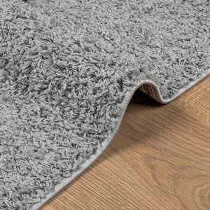 vidaXL Shaggy Rug PAMPLONA High Pile Modern Grey 80x250 cm