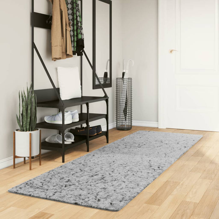 vidaXL Shaggy Rug PAMPLONA High Pile Modern Grey 80x250 cm