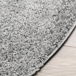 vidaXL Shaggy Rug PAMPLONA High Pile Modern Grey Ø 240 cm