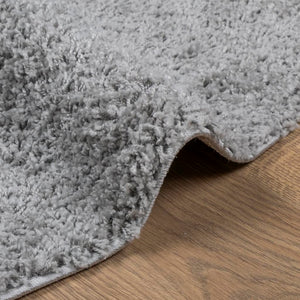 vidaXL Shaggy Rug PAMPLONA High Pile Modern Grey Ø 240 cm