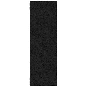 vidaXL Shaggy Rug PAMPLONA High Pile Modern Black 80x250 cm