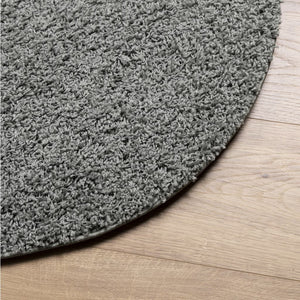 vidaXL Shaggy Rug PAMPLONA High Pile Modern Green Ø 80 cm