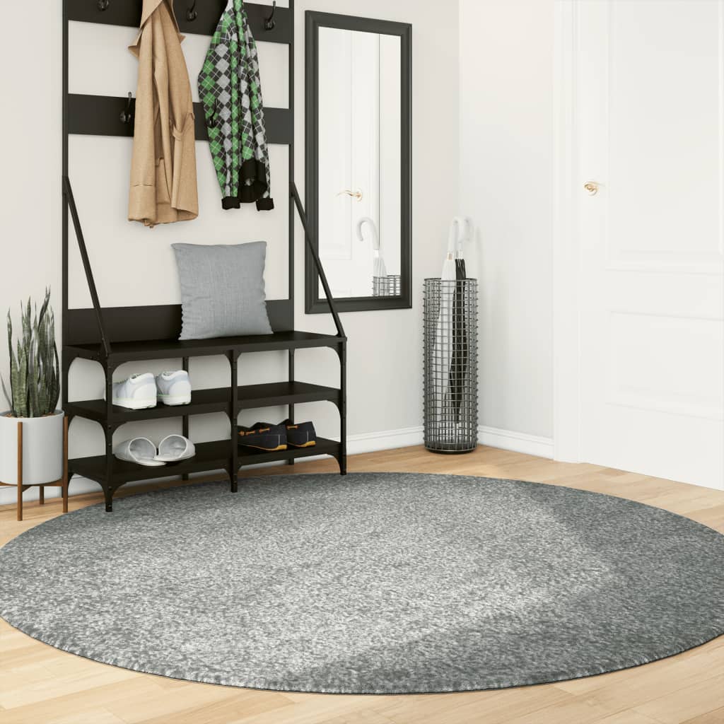 vidaXL Shaggy Rug PAMPLONA High Pile Modern Green Ø 200 cm