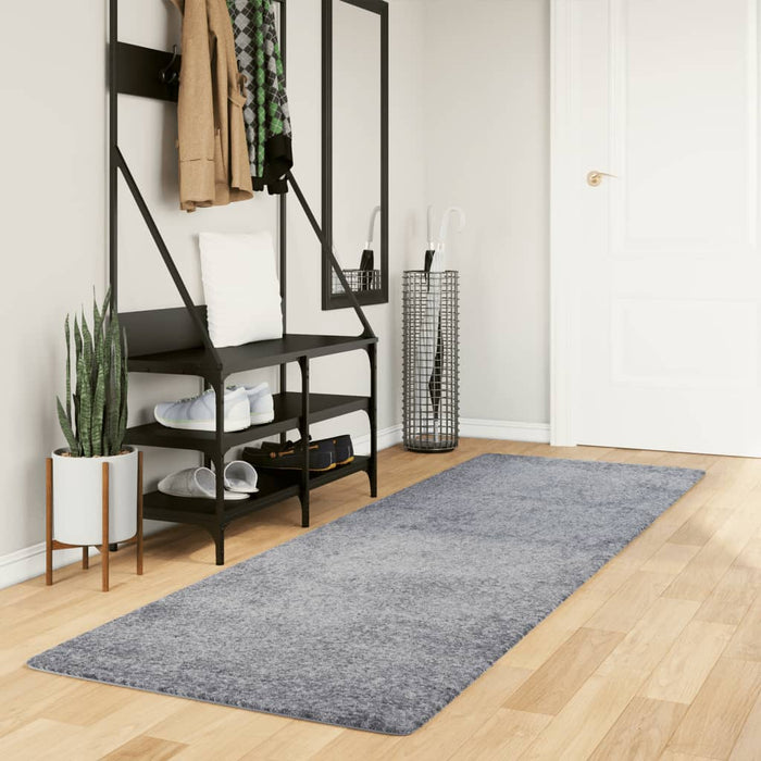 vidaXL Shaggy Rug PAMPLONA High Pile Modern Blue 80x250 cm