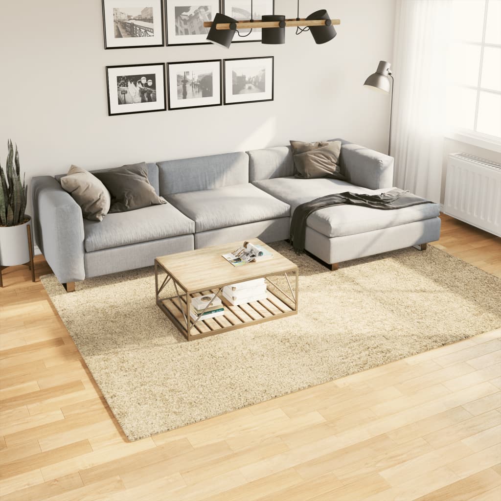 vidaXL Shaggy Rug PAMPLONA High Pile Modern Gold 200x280 cm