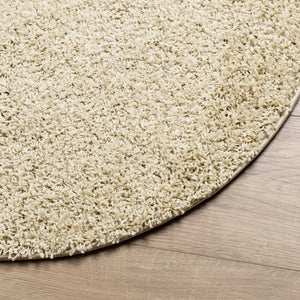 vidaXL Shaggy Rug PAMPLONA High Pile Modern Gold Ø 100 cm