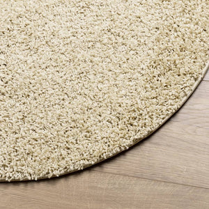 vidaXL Shaggy Rug PAMPLONA High Pile Modern Gold Ø 200 cm