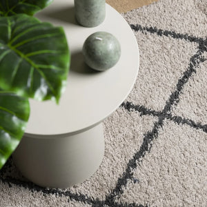 vidaXL Shaggy Rug PAMPLONA High Pile Modern Beige and Anthracite 80x200 cm