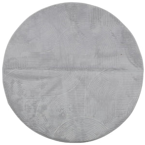 vidaXL Rug IZA Short Pile Scandinavian Look Grey Ø 120 cm