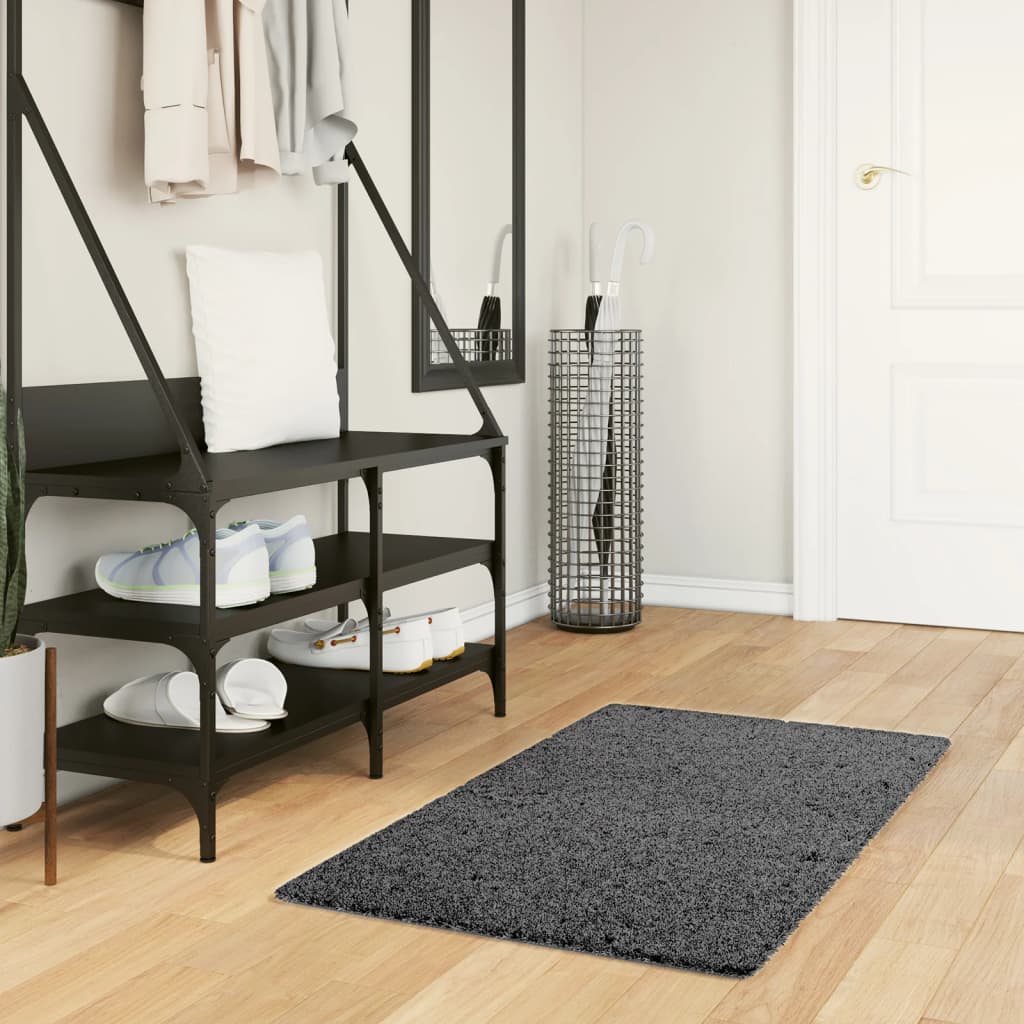 vidaXL Rug OVIEDO Short Pile Anthracite 60x110 cm