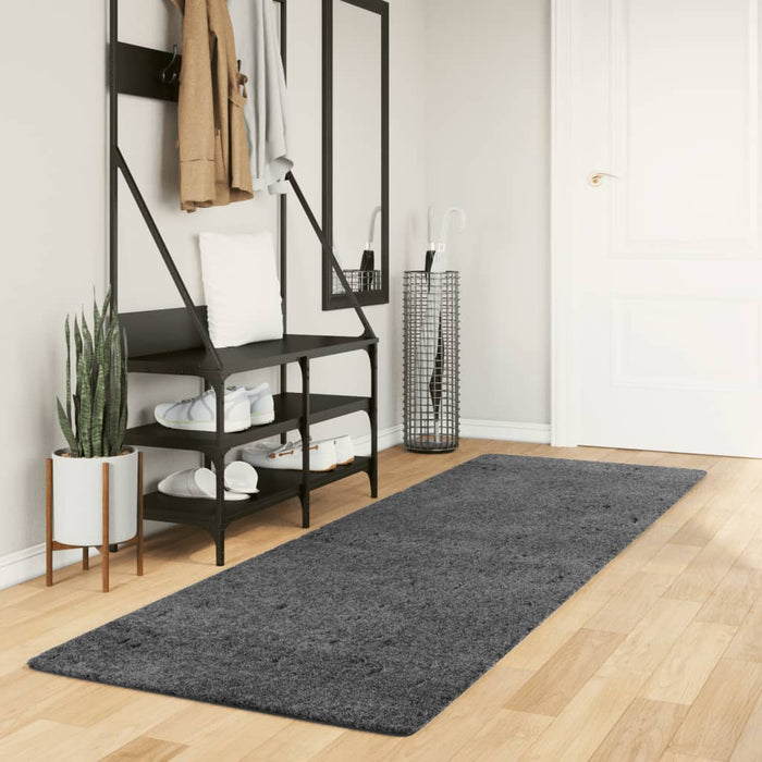 vidaXL Rug OVIEDO Short Pile Anthracite 80x250 cm