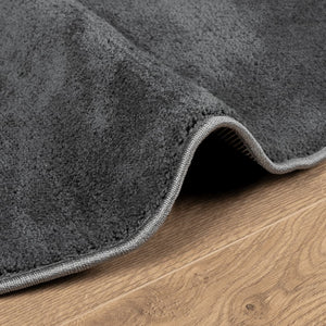 vidaXL Rug OVIEDO Short Pile Anthracite Ø 80 cm