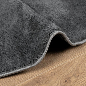 vidaXL Rug OVIEDO Short Pile Anthracite Ø 200 cm