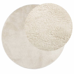 vidaXL Rug OVIEDO Short Pile Beige Ø 80 cm