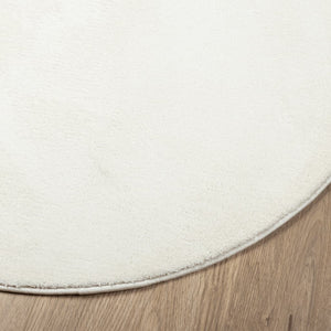 vidaXL Rug OVIEDO Short Pile Cream Ø 120 cm