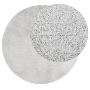 vidaXL Rug OVIEDO Short Pile Grey Ø 100 cm