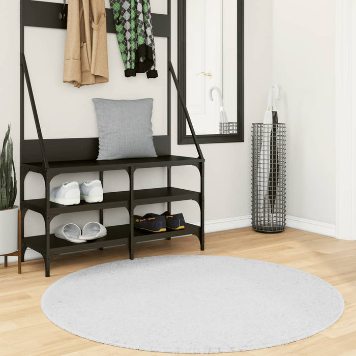 vidaXL Rug OVIEDO Short Pile Grey Ø 120 cm