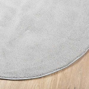 vidaXL Rug OVIEDO Short Pile Grey Ø 160 cm