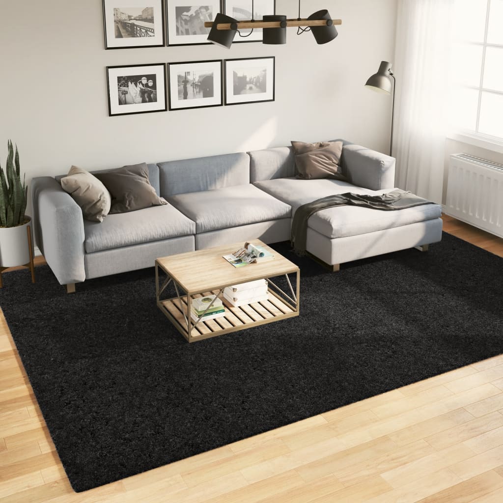 vidaXL Rug OVIEDO Short Pile Black 240x340 cm