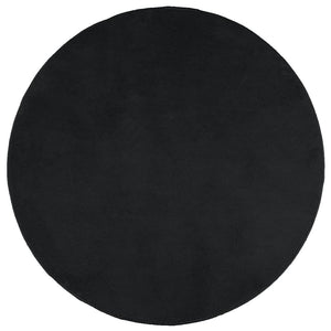 vidaXL Rug OVIEDO Short Pile Black Ø 200 cm