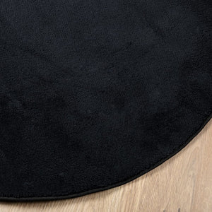 vidaXL Rug OVIEDO Short Pile Black Ø 200 cm