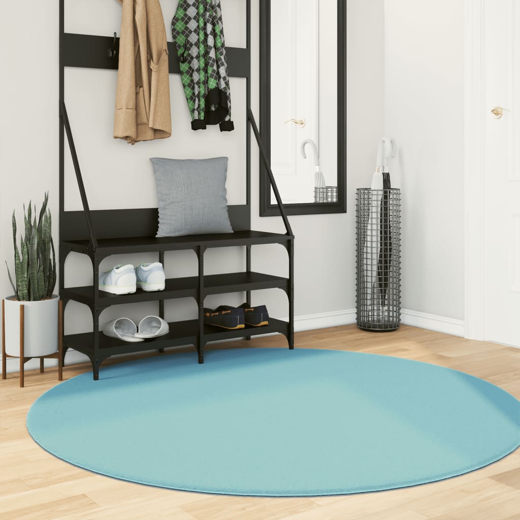 vidaXL Rug OVIEDO Short Pile Green Ø 160 cm