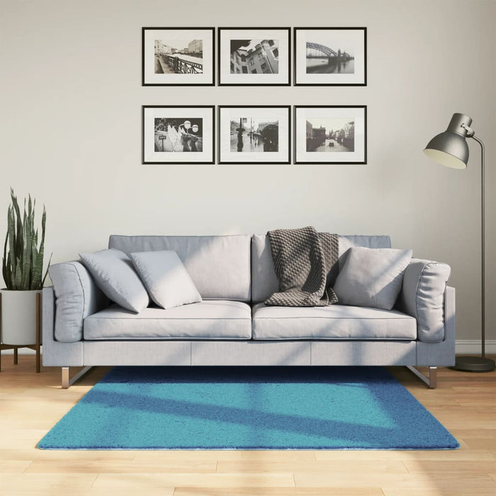 vidaXL Rug OVIEDO Short Pile Turquoise 120x120 cm